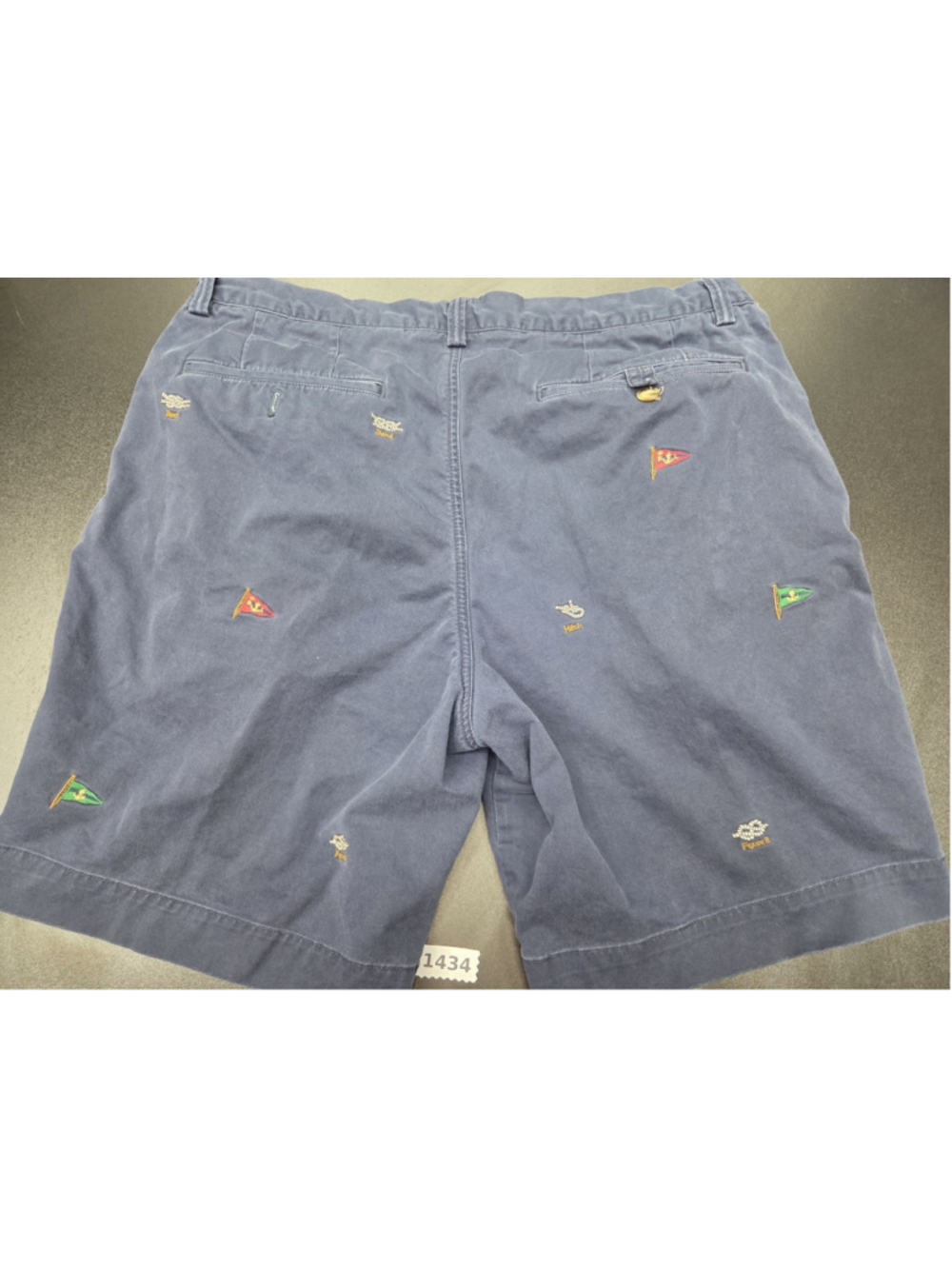 Polo Ralph Lauren Stretch Classic Fit Embroider Nautical Flag Chino Shorts #1434
